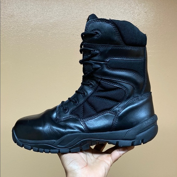 Rockport Vibram Black Tactical Genuine Leather Combat Boots - Picture 9 of 17
